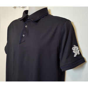 Extracurricular Polo Shirt Men's Medium Black Skully Skull Golf Performance